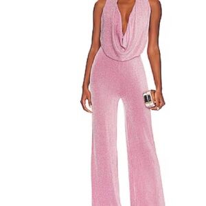 Superdown Shimmering Pink Jumpsuit